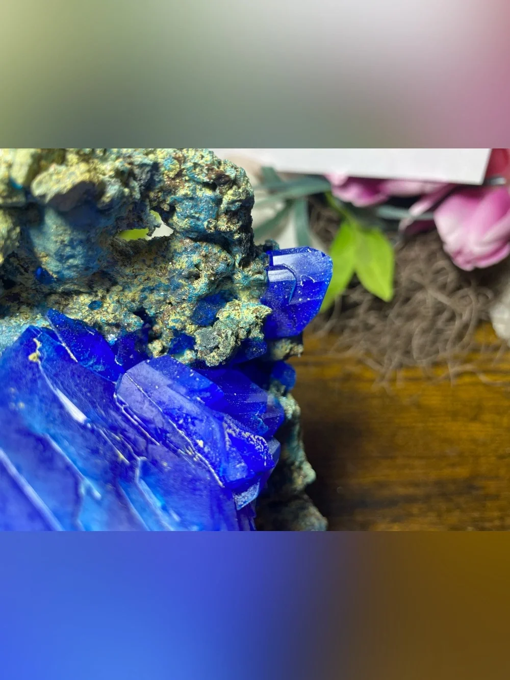 Blue Chalcanthite On Matrix